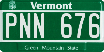 VT license plate PNN676