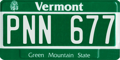 VT license plate PNN677