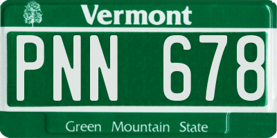 VT license plate PNN678