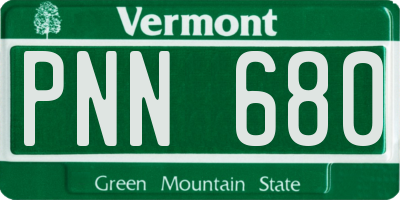VT license plate PNN680
