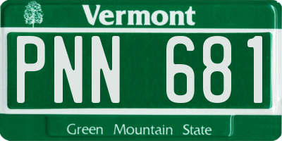 VT license plate PNN681