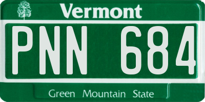 VT license plate PNN684