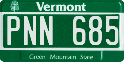 VT license plate PNN685