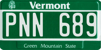VT license plate PNN689