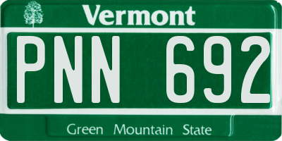 VT license plate PNN692