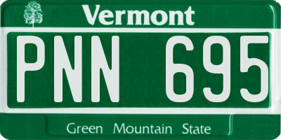 VT license plate PNN695