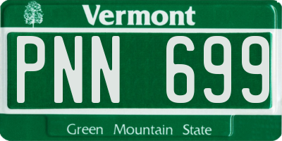 VT license plate PNN699