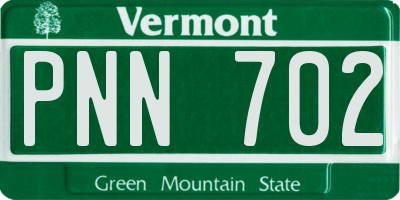 VT license plate PNN702