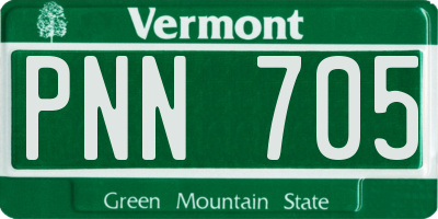 VT license plate PNN705