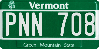 VT license plate PNN708