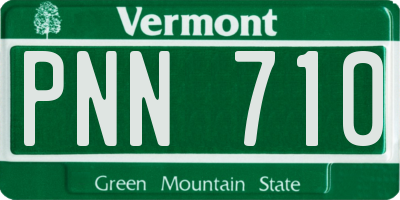 VT license plate PNN710