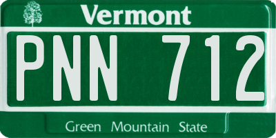 VT license plate PNN712