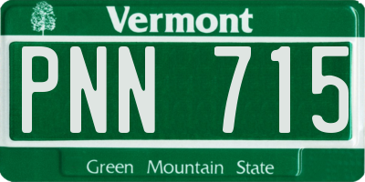 VT license plate PNN715