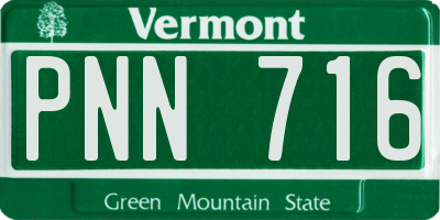 VT license plate PNN716