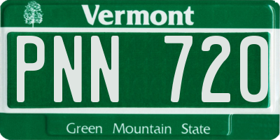 VT license plate PNN720