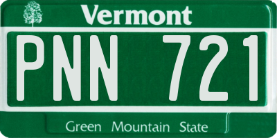 VT license plate PNN721