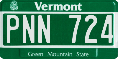 VT license plate PNN724