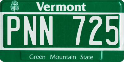 VT license plate PNN725