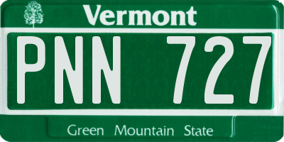 VT license plate PNN727