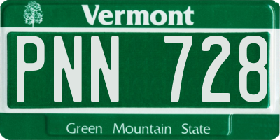 VT license plate PNN728