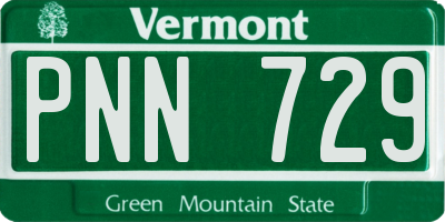 VT license plate PNN729