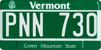 VT license plate PNN730
