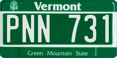 VT license plate PNN731