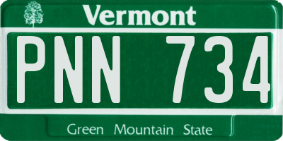 VT license plate PNN734