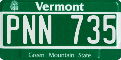 VT license plate PNN735