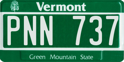 VT license plate PNN737