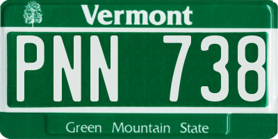 VT license plate PNN738
