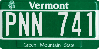 VT license plate PNN741