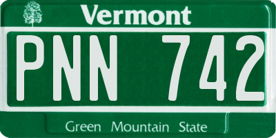 VT license plate PNN742