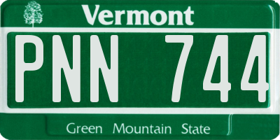 VT license plate PNN744