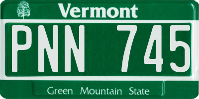 VT license plate PNN745