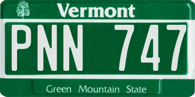 VT license plate PNN747