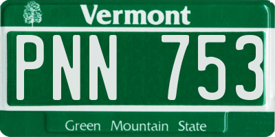 VT license plate PNN753