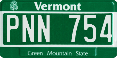 VT license plate PNN754