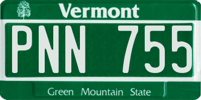 VT license plate PNN755
