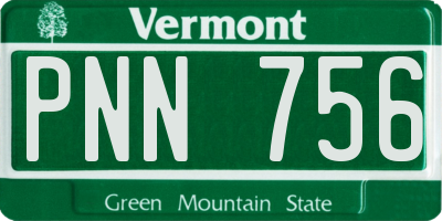 VT license plate PNN756