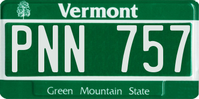 VT license plate PNN757