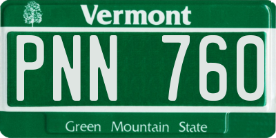 VT license plate PNN760