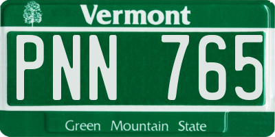 VT license plate PNN765