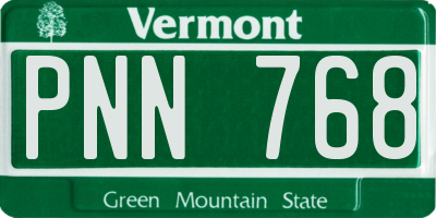 VT license plate PNN768