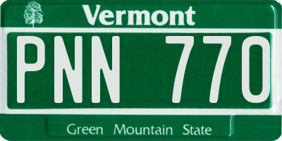 VT license plate PNN770