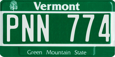 VT license plate PNN774