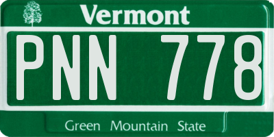 VT license plate PNN778