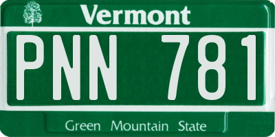 VT license plate PNN781