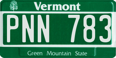 VT license plate PNN783
