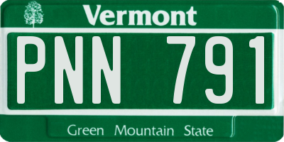 VT license plate PNN791